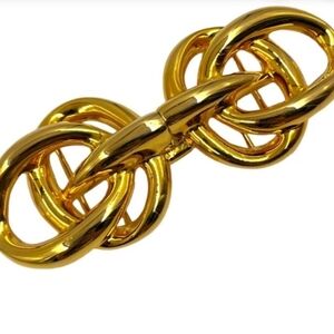 Vintage Dotty Smith gold tone interlocking knot belt buckle